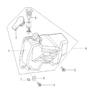 Réservoir d'huile Generic Cracker Limited blanc 2009 2 temps
