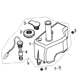 Réservoir d'huile Generic Xor noir 2006 2 temps