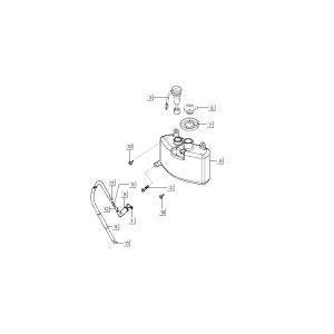 Réservoir d'huile Kymco B&W LC 2 temps argent