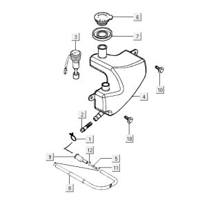 Réservoir d'huile Kymco Yup 2t ac rouge