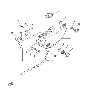 Réservoir de carburant Yamaha DT-50 MX