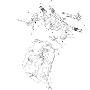 Inverseurs - Commutateurs de sélection - Boutons-poussoirs - Interrupteurs Vespa Primavera 125 4T 3V IE ABS