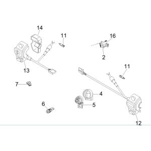 Inverseurs - Interrupteurs électifs - Boutons-poussoirs - Interrupteurs Vespa GTV 250 4T 4V IE