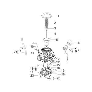 Carburateur Piaggio New Fly 4 temps 2 soupapes
