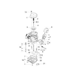 Pièces de carburateur Vespa Sprint 45km 4 temps 4 soupapes