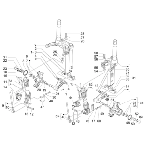 Pièces de fourche avant MP3 500 LT Sport 2014-2016