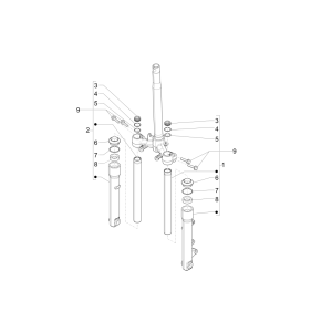 Pièces de fourche avant Piaggio Liberty 50 4 temps (IGET Euro 4)