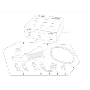 Kit de maintenance pour Vespa GTS 300 HPE 4T 4V IE ABS E4 2019 (EMEA)