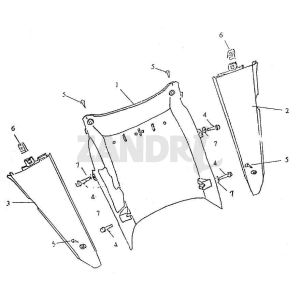 Jupe sous capot BTC Grande Retro GT1 Blanc Noir