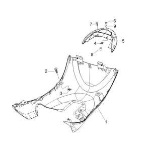 Spoiler inférieur Piaggio Zip 2000 2 temps AC