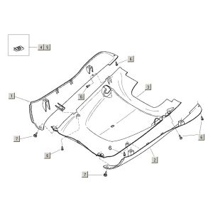 Spoiler inférieur+écran latéral Aprilia Mojito Custom 2t (moteur Piaggio) 2004 - 2010