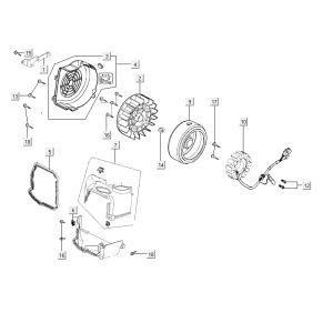 Hotte de refroidissement d'allumage Kymco City 16' 4 temps blanc