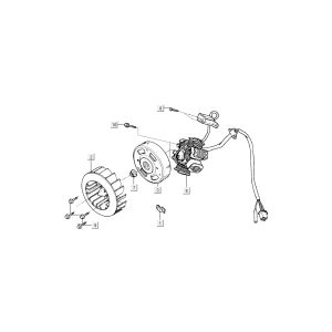 Allumage Kymco Dink LC 2 temps argent