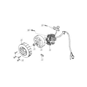 Allumage Kymco Super9 ac o.m noir mat argent