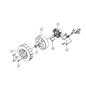 Allumage Kymco ZX 2T AC Argent-Orange