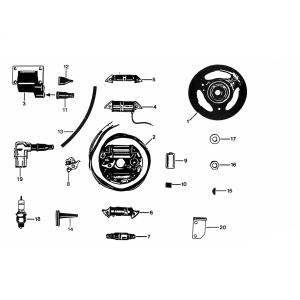 Allumage - Stator - Volant moteur Zundapp KS 50 530-010 refroidi par eau