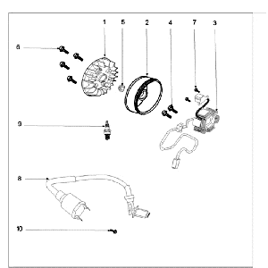 Pièce d'allumage Peugeot Speedfight 3 4 temps Rouge