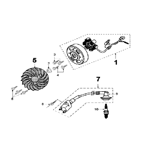 Zone d'allumage Peugeot Speedfight 3 AC Bleu