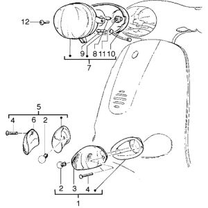 Clignotants Piaggio Liberty 4 temps jusqu'en 2005