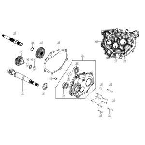 Transmission Kymco Xciting 400i noir nacré