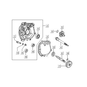 Transmission Kymco Yup 2T AC bleu