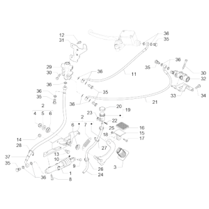 Pédales - Leviers MP3 500 LT Sport 2014-2016