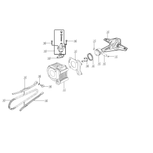 Cylindre à manivelle Kymco People S 50i E4 Bleu