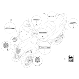 Photos et bandes décoratives Piaggio MP3 500 LT Sport 2014-2016