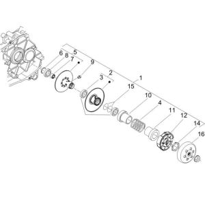 Poulie Piaggio Zip 2000 2 temps AC
