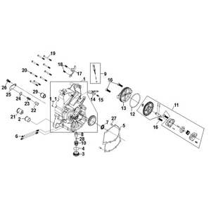 R. crank case - oil pump Sym ADX 125i ABS+ TCS E5 2023
