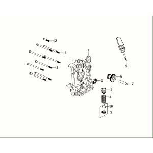 Carter droit - Filtre à huile - Jauge Sym Fiddle ll Euro 5