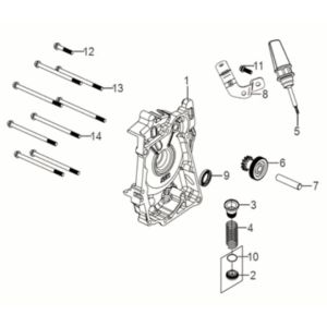 Couvercle de carter R pour Sym Jet 14 50I E5