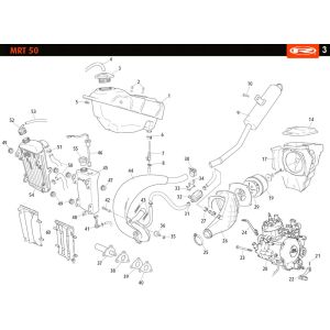 Radiateur- Réservoir- Echappement Rieju MRT enduro black 2010 2 temps