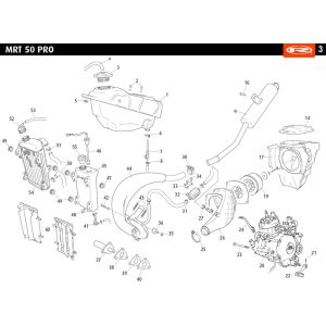 Radiateur-échappement Rieju MRT pro SM black 2010 2 temps