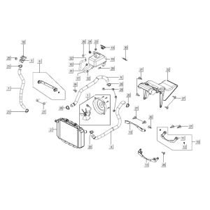 Radiateur Kymco Xciting 400i Jaune