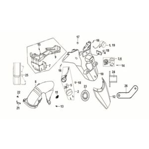 Rear fender - rear inner fender Sym Crox 50 E5