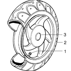 Roue arrière Piaggio Zip RST