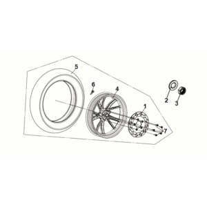 Roue arrière Sym Symphony ST 50 E5