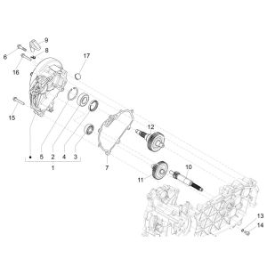Groupe réducteur Piaggio Liberty 125 4 temps 3V IE ABS (IGET Euro 5)