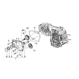 Groupe réducteur Vespa GTV 250 4T 4V IE