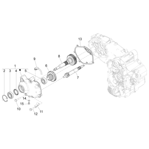 Réducteur de groupe MP3 500 LT Sport 2014-2016