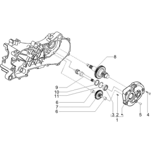 Groupe réducteur Piaggio NRG Power DD 2007-2017