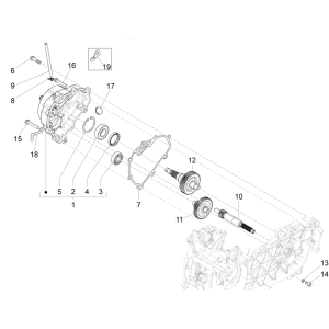Groupe réducteur Vespa Primavera 125 4T 3V IE ABS