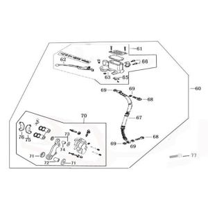 Frein droit AGM Joy anthracite mat