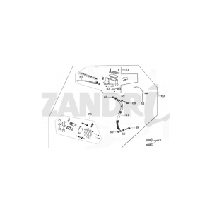 Frein droit Santini Capri 125cc noir