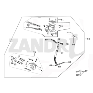 Frein droit Eagle-Wing Napoli marron