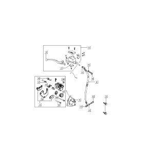frein pour Kymco Super 8 4 temps (2007-2009) orange