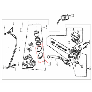 Pièces de frein Rétroviseur droit Viraggio Retro white