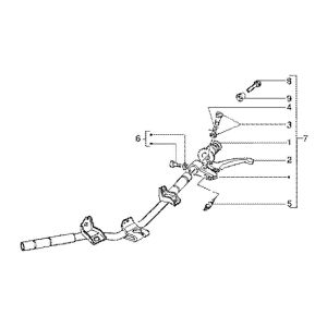 Levier de frein gauche (frein à tambour) Gilera Runner 180cc FXR 2 temps