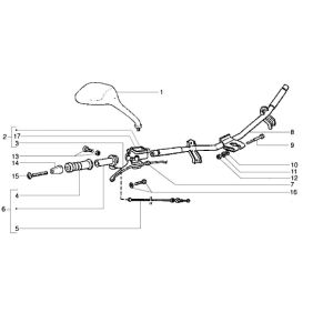 Levier de frein droit Gilera Runner 180cc FXR 2 temps